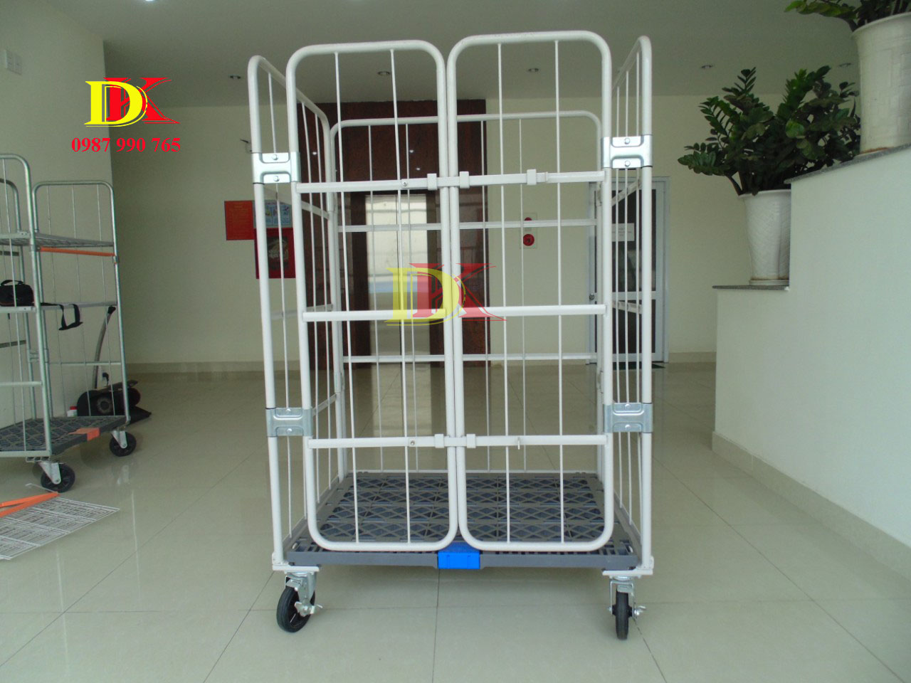Xe đẩy hàng lồng thép